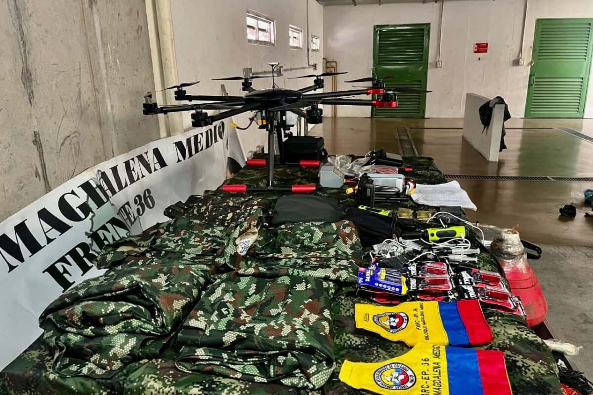 Ejército incauta dron y explosivos en San Andrés de Cuerquia