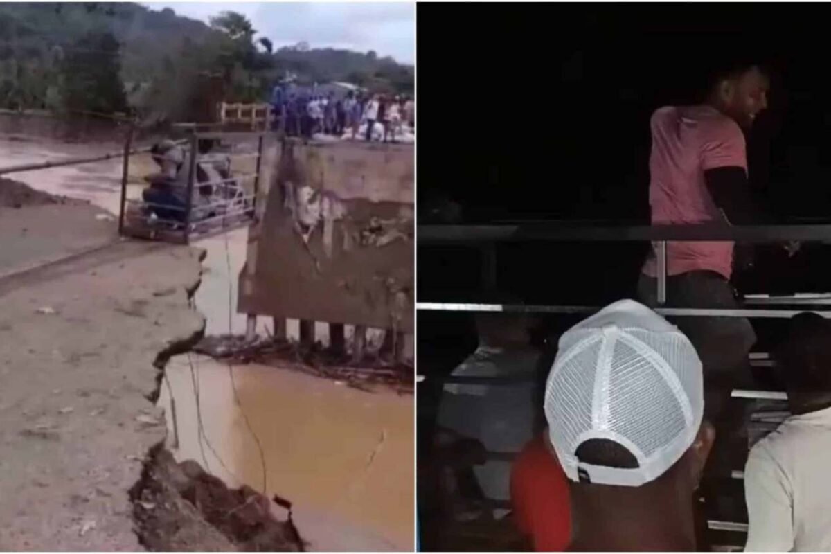 Peligro en San Juan de Urabá: comunidad cruza puente con garrucha