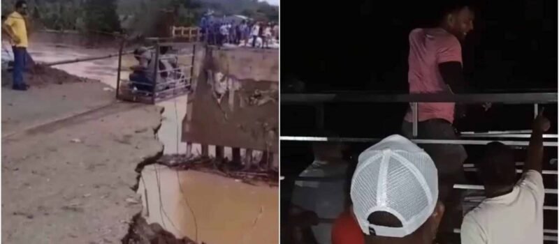 Peligro en San Juan de Urabá: comunidad cruza puente con garrucha